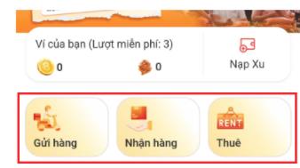 Bước 2: Sau đó người dùng nhấn chọn mục lựa chọn bên ngoài màn hình chính trên ứng dụng