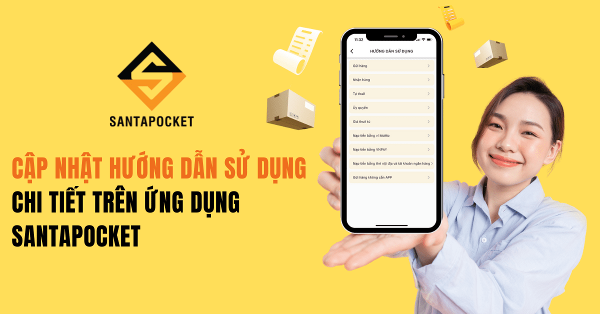 Cập nhật hướng dẫn sử dụng chi tiết trên ứng dụng SantaPocket