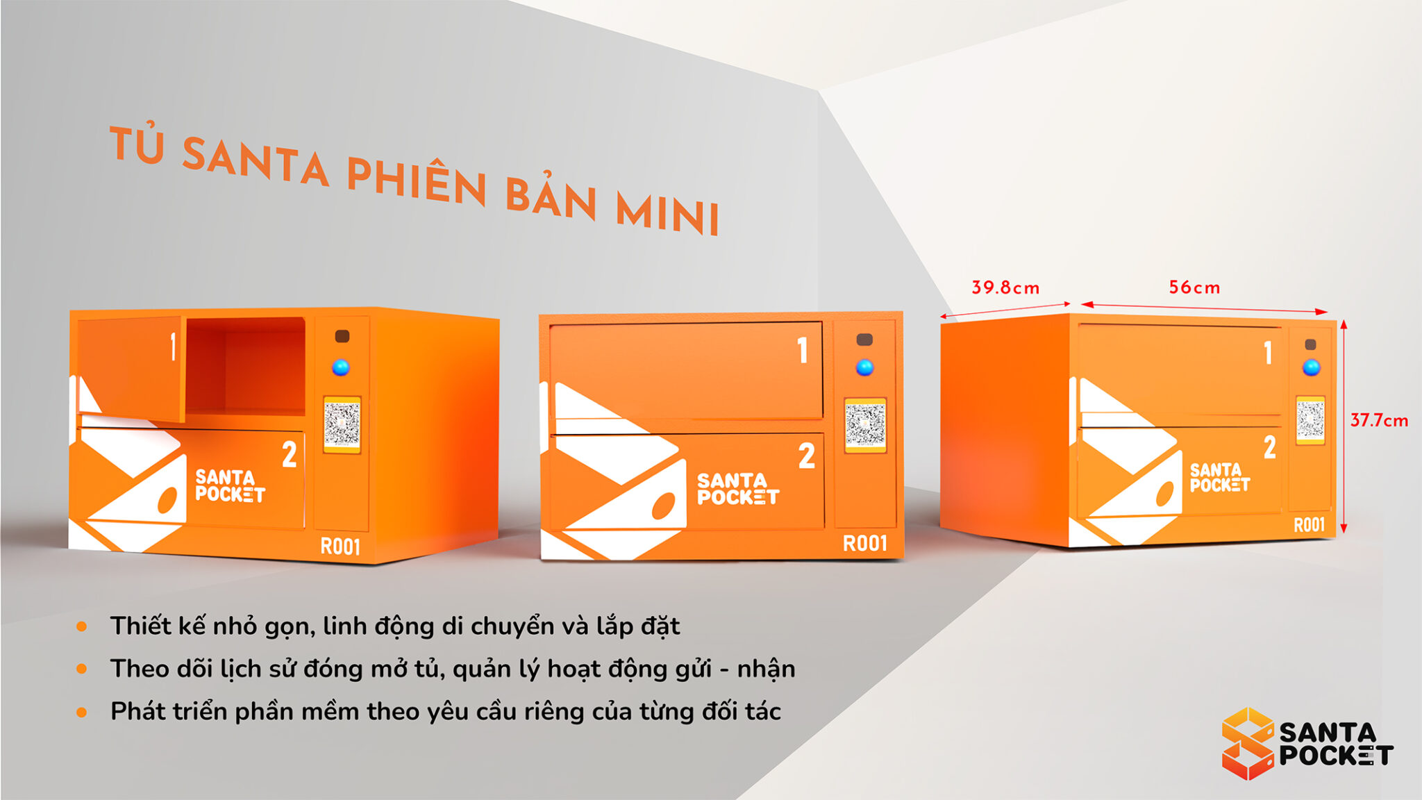 Hé lộ phiên bản tủ giao nhận thông minh Santa mini