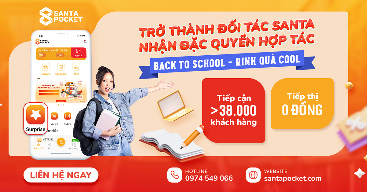 MỜI GỌI ĐỐI TÁC THAM GIA CHIẾN DỊCH SANTASURPRISE-“Back To School – Rinh Quà Cool”