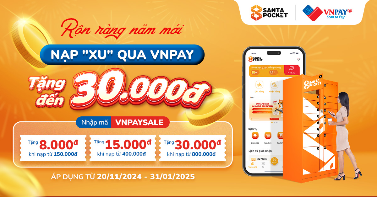 Rộn Ràng Năm Mới – “GẮP DEAL PHƠI PHỚI” Cùng SantaPocket!