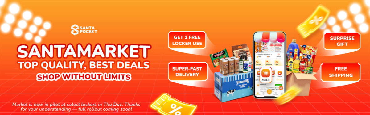 Go grocery shopping online with SantaMarket – Pick your orders at SantaPocket lockers, it’s never been this easy!