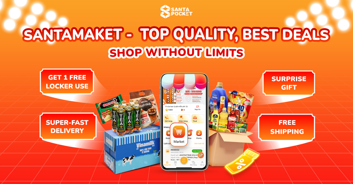 Go grocery shopping online with SantaMarket – Pick your orders at SantaPocket lockers, it’s never been this easy!