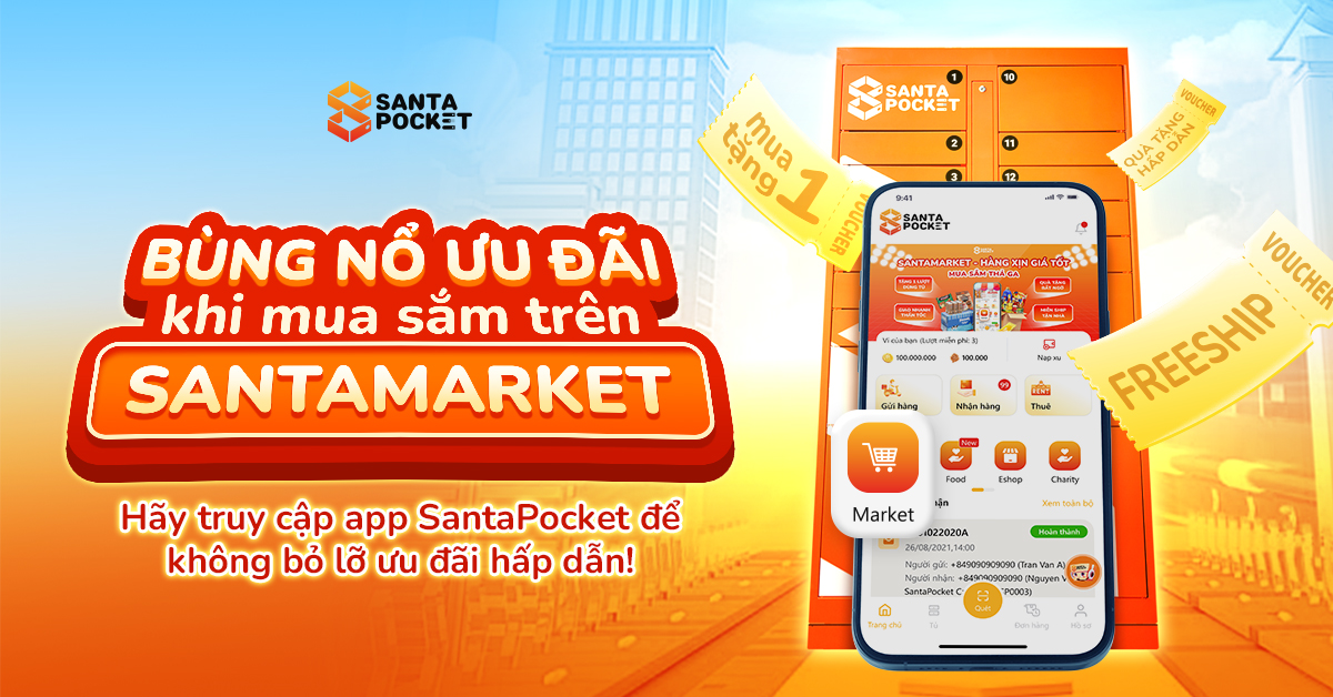 SĂN ƯU ĐÃI CỰC HỜI TRÊN SANTAMARKET! MUA SẮM NGAY NHẬN QUÀ LIỀN TAY