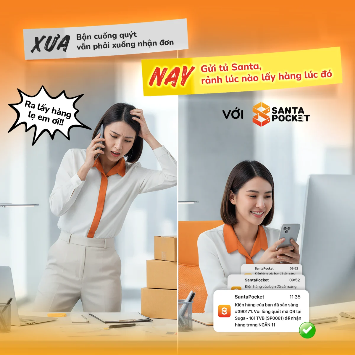 tủ giao nhận hàng thông minh SantaPocket